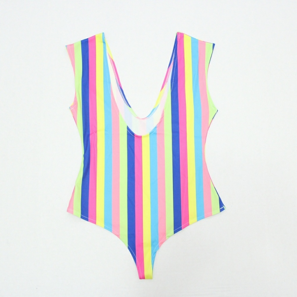 Rainbow Striped Swimsuit